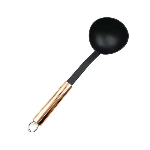 Cucharon Nylon Mango Acero - Cobre