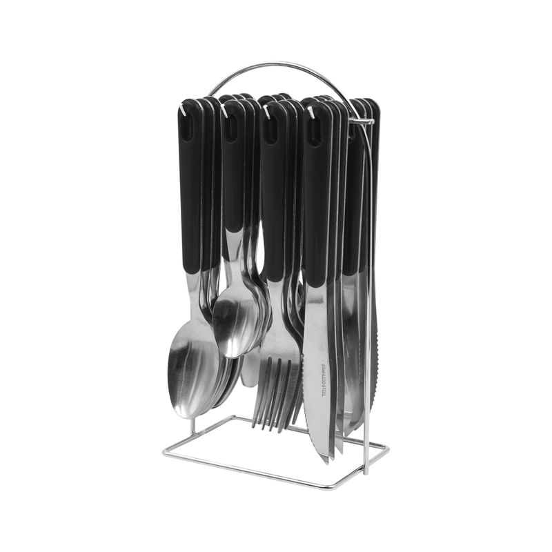 Material-en-acero-inoxidable-con-mango-plastico-decorativo-y-soporte-para-lucir-en-la-mesa