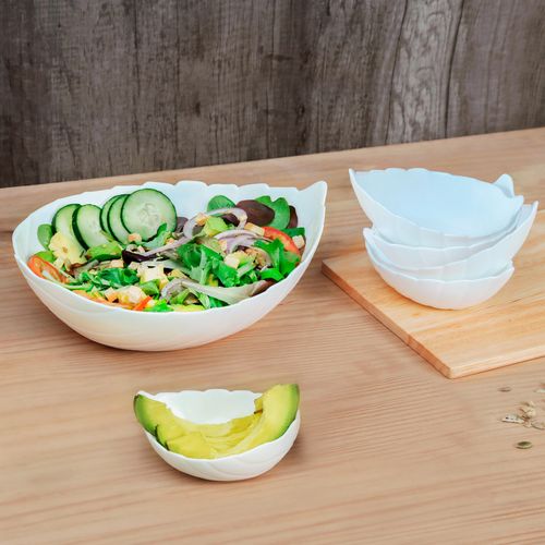 Set x 5 Ensaladeras Vitroceramica - Linea Blanca