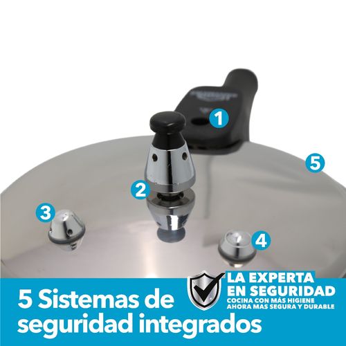 Olla a Presion Aluminio 4,2 lt con Tapa en Acero