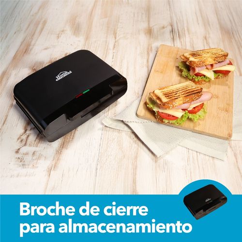 Sanduchera Negro Platos Grill