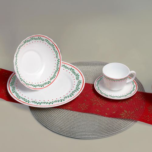 Vajilla Vitroceramica - Feston Navideño