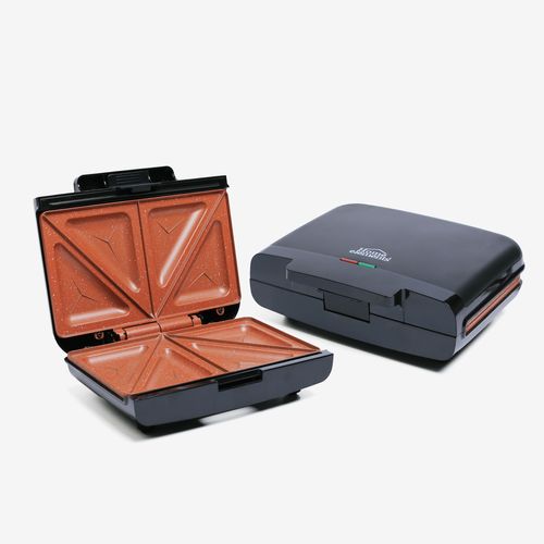Sanduchera Negro Platos 2 Puestos Cobre
