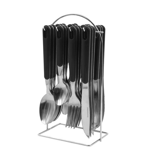 Juego de Cubiertos 6 Puestos 24 Piezas - Negro