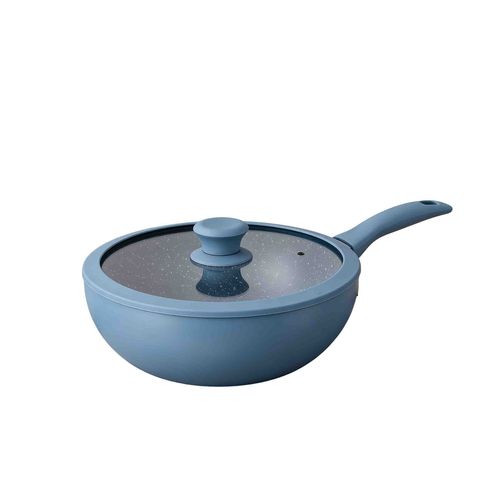 Wok con Tapa Home Elements Blue Stone 28cm