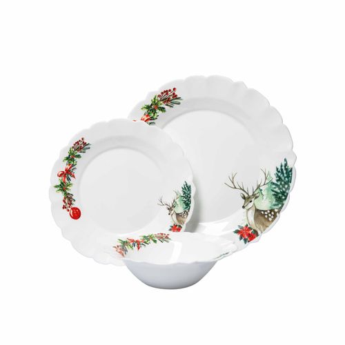 Vajilla Home Elements Reno de Navidad Vitrocerámica