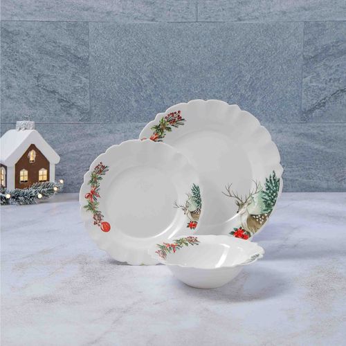 Vajilla Home Elements Reno de Navidad Vitrocerámica